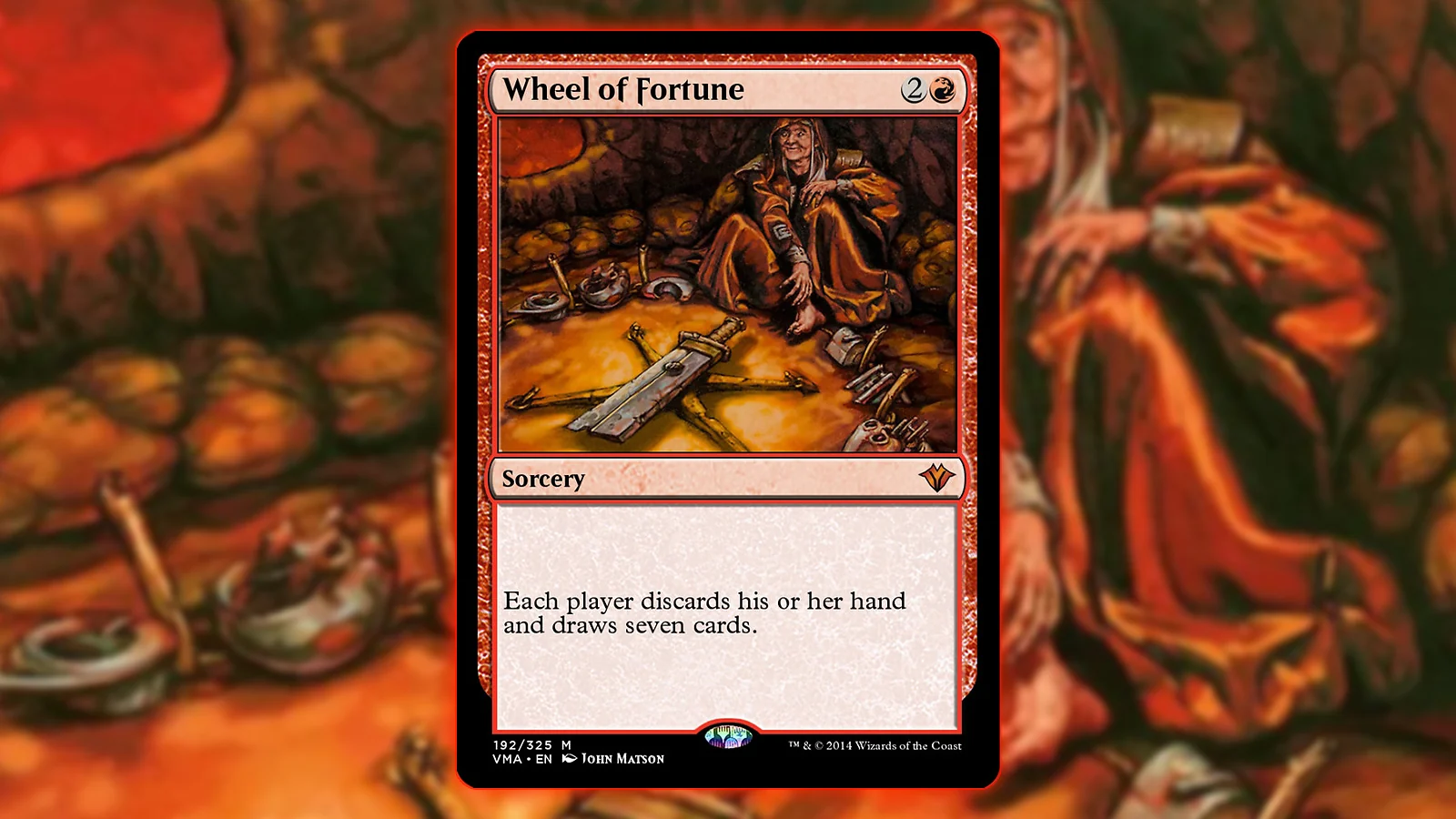 Red MTG Card: Wheel of Fortune