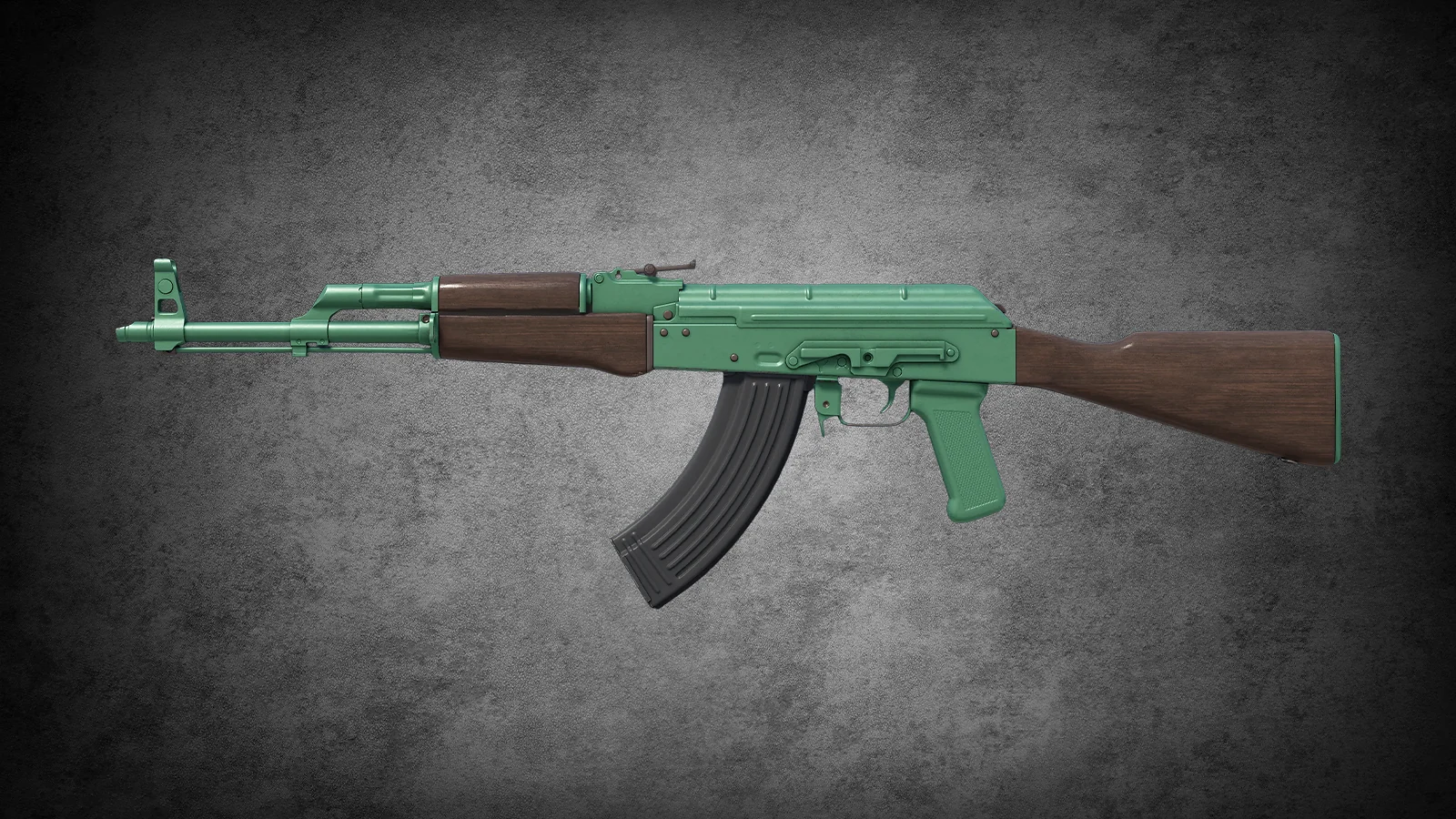 CS2 AK-47 Wintergreen skin featuring a solid mint green receiver