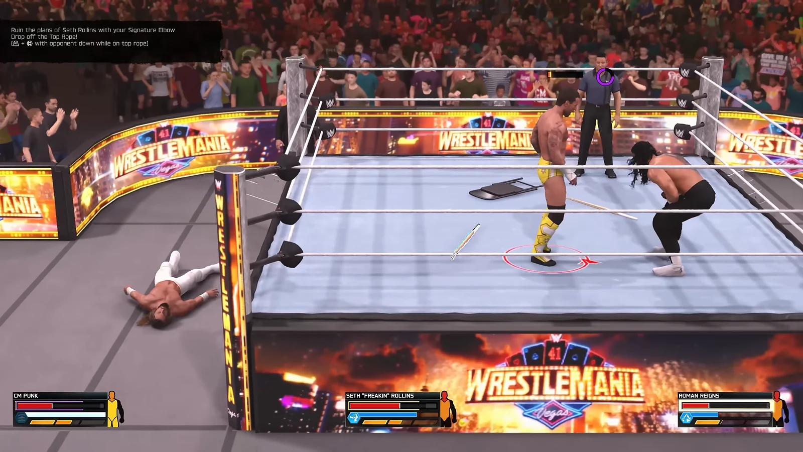 one player on the ground