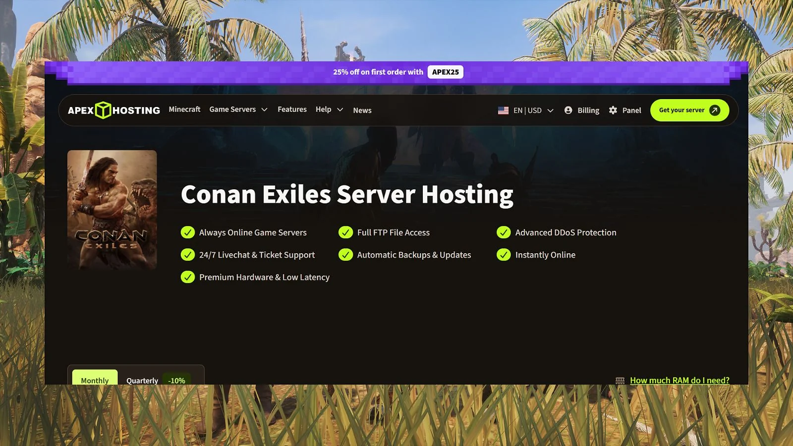 Apex Hosting - Best Conan Exiles Server Hosting for Large Communities