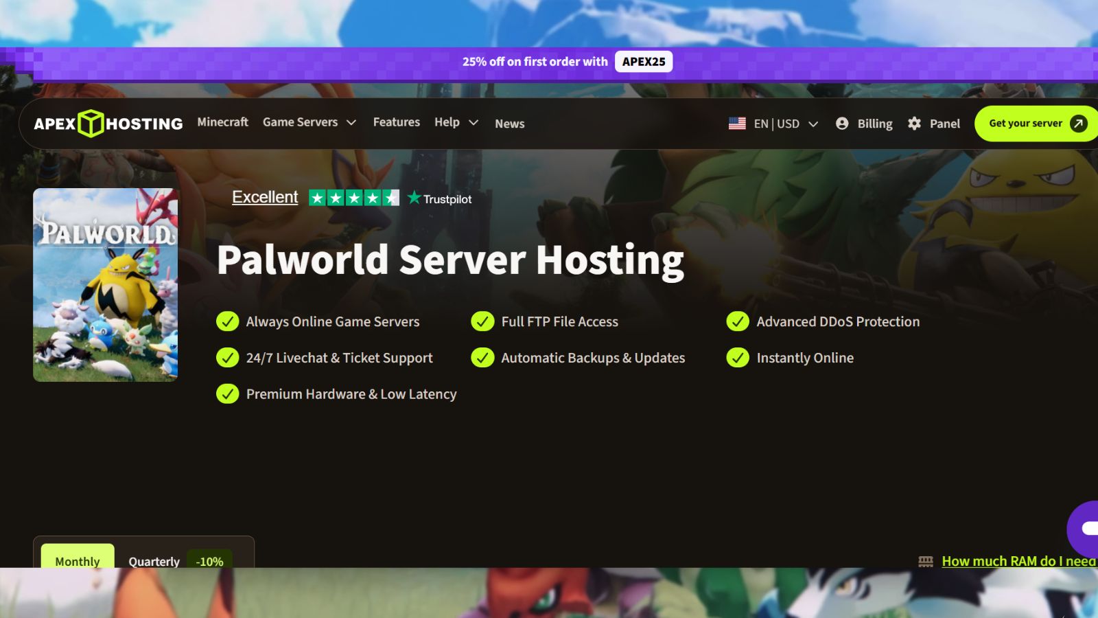 Apex Hosting - Best Palworld Server Hosting for Beginners