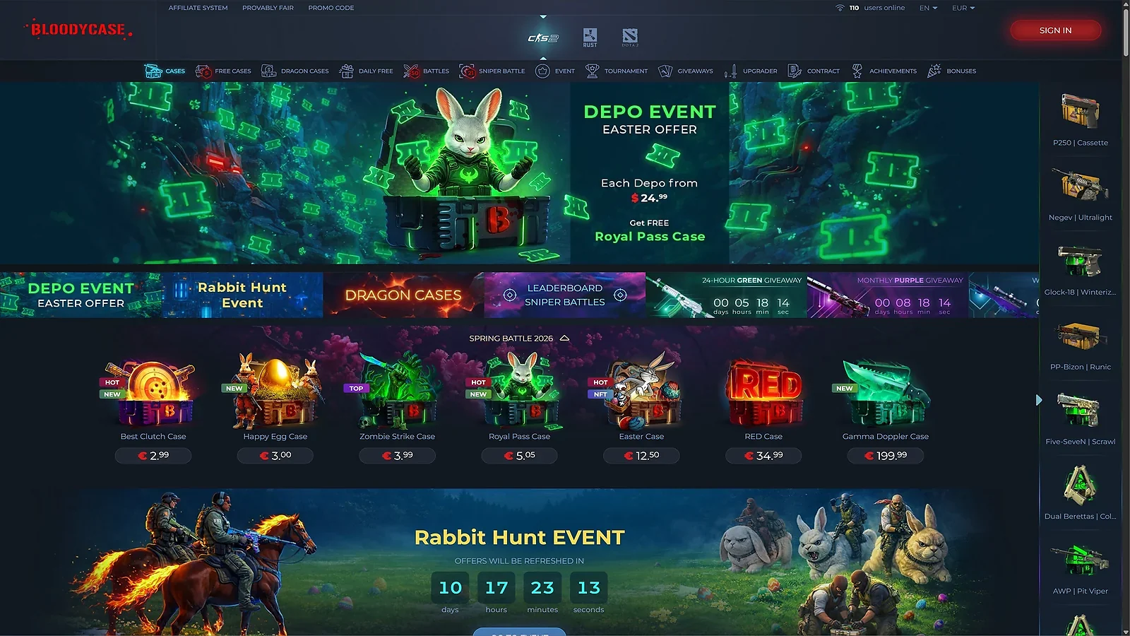CS2 case opening site - Bloodycase