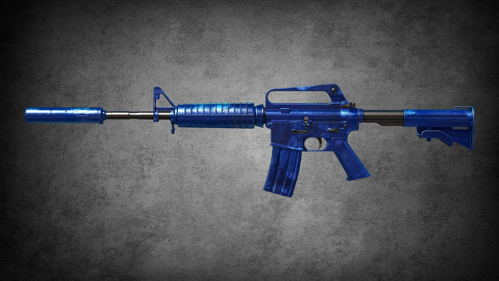 CS2 M4A1-S Blue Phosphor skin with a deep, translucent blue metallic coat