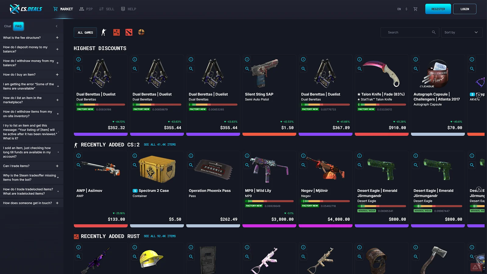 CSDeals CS2 trading site - Best Budget Trading Platform