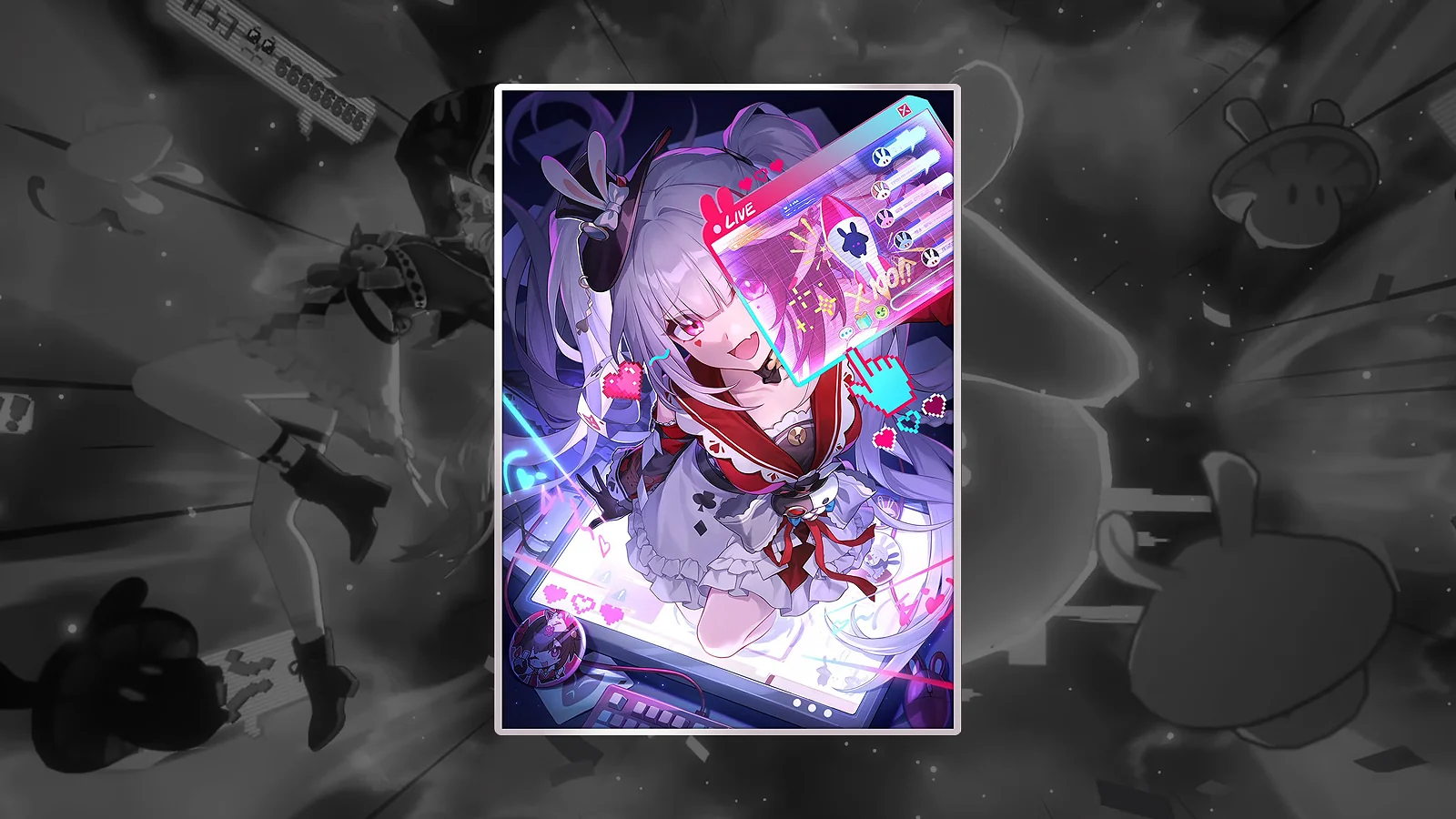Dazzled by a Flowery World Light Cone illustration from Honkai: Star Rail