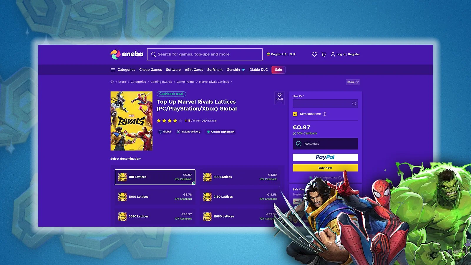 Best Website to Buy Cheap Marvel Rivals Lattice in 2026