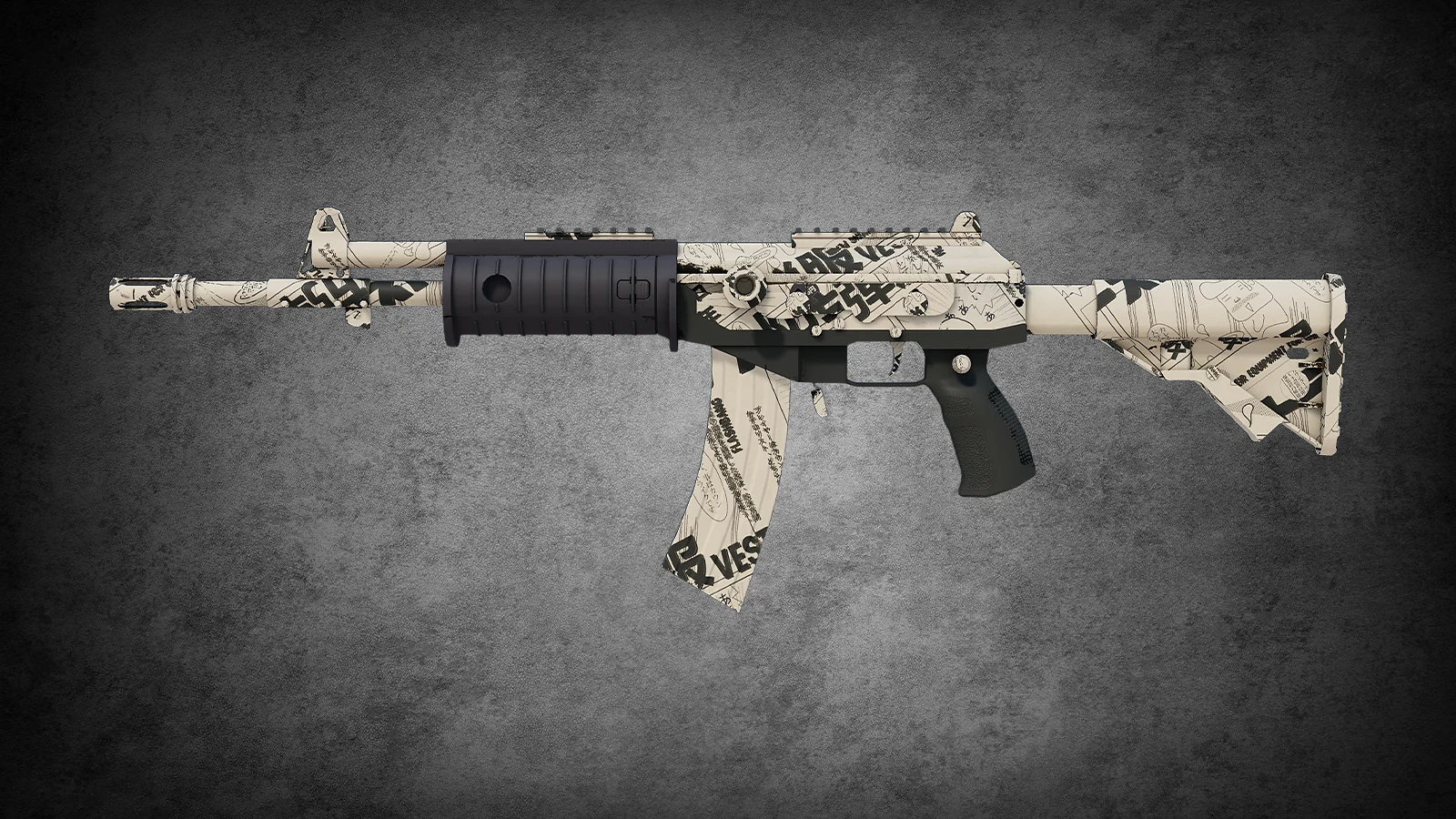 CS2 anime skin - Galil AR Kami with a monochrome manga panel wrap