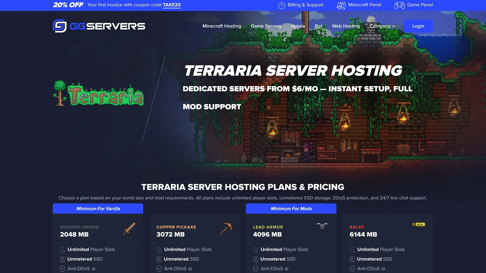 GGServers - Best Flexible Terraria Server Hosting