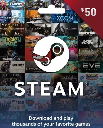Steam Wallet Gift Card 50 USD