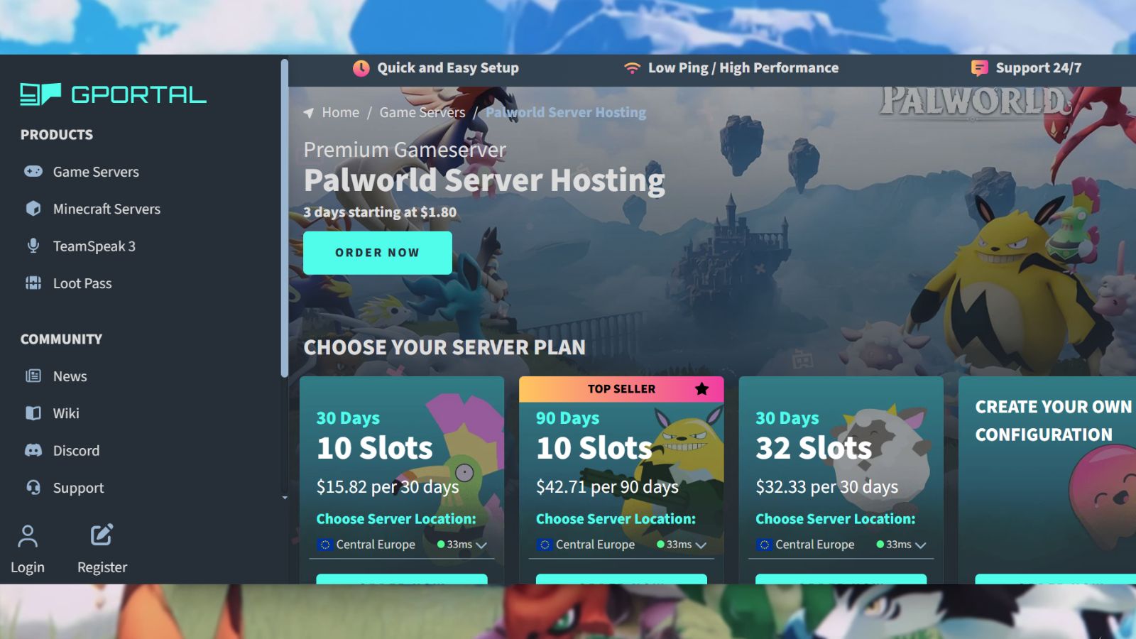 GPortal - Best Palworld Server Hosting for Official Partner Quality