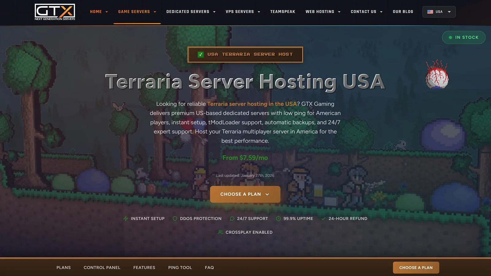 GTXGaming-Best Performance Hardware for Terraria Hosting