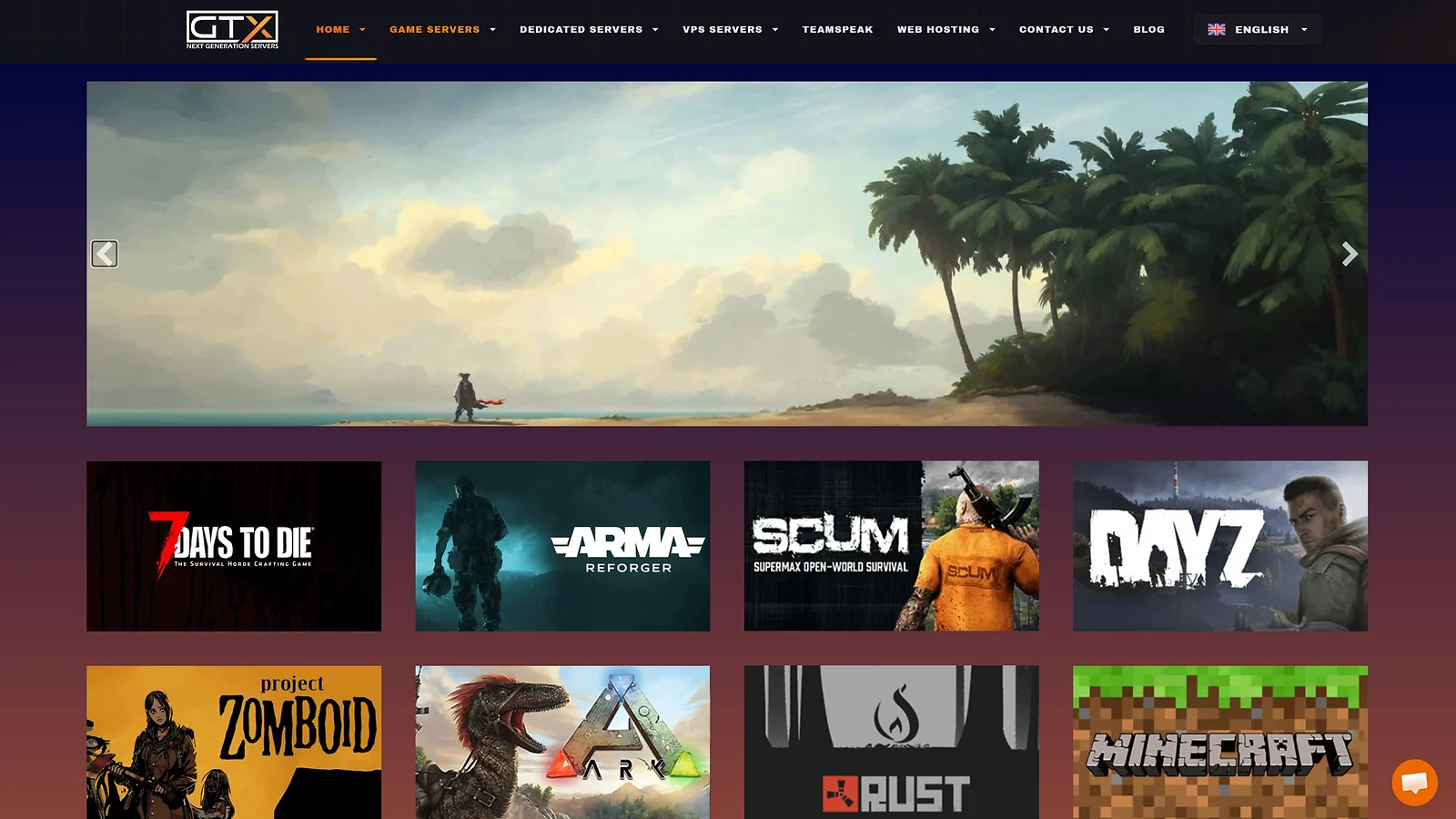 GTX Gaming: High performance game servers for Valheim, ARK, and Project Zomboid