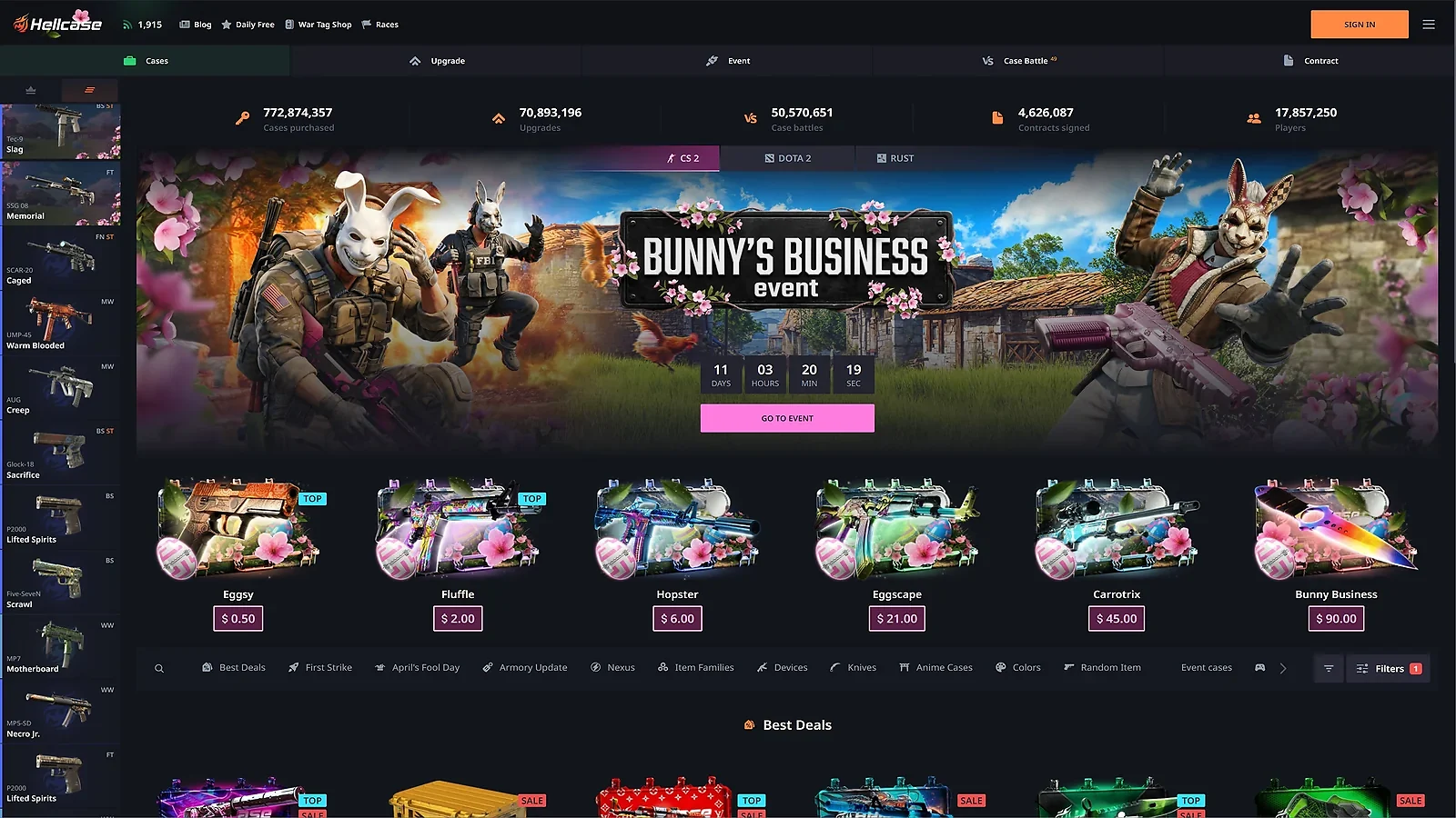 Hellcase - Best Established CS2 Case Site
