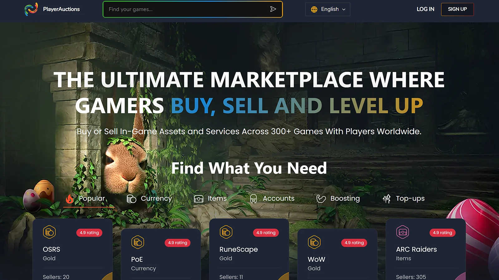 PlayerAuctions website