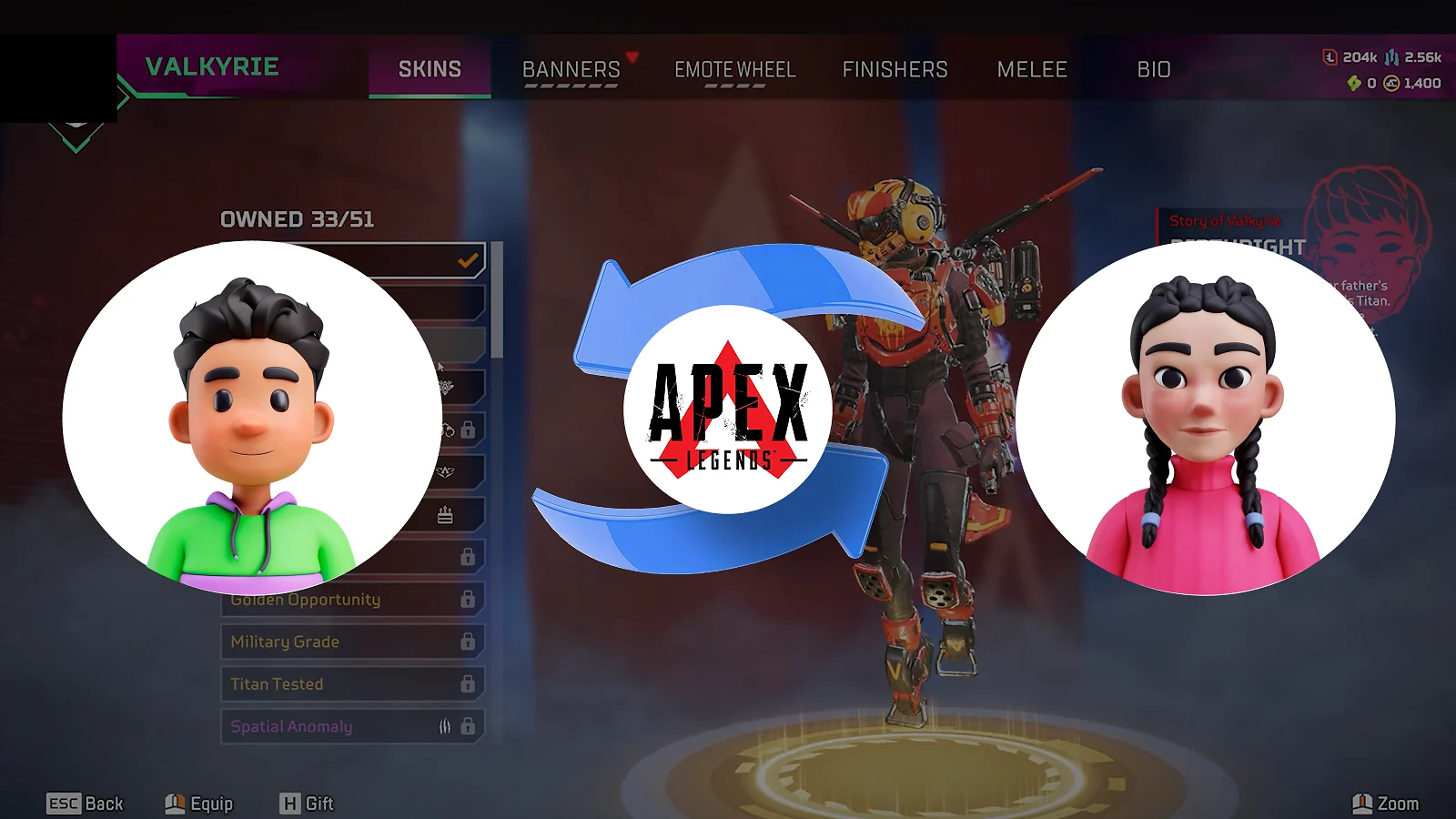 Apex Lefends account and infographics