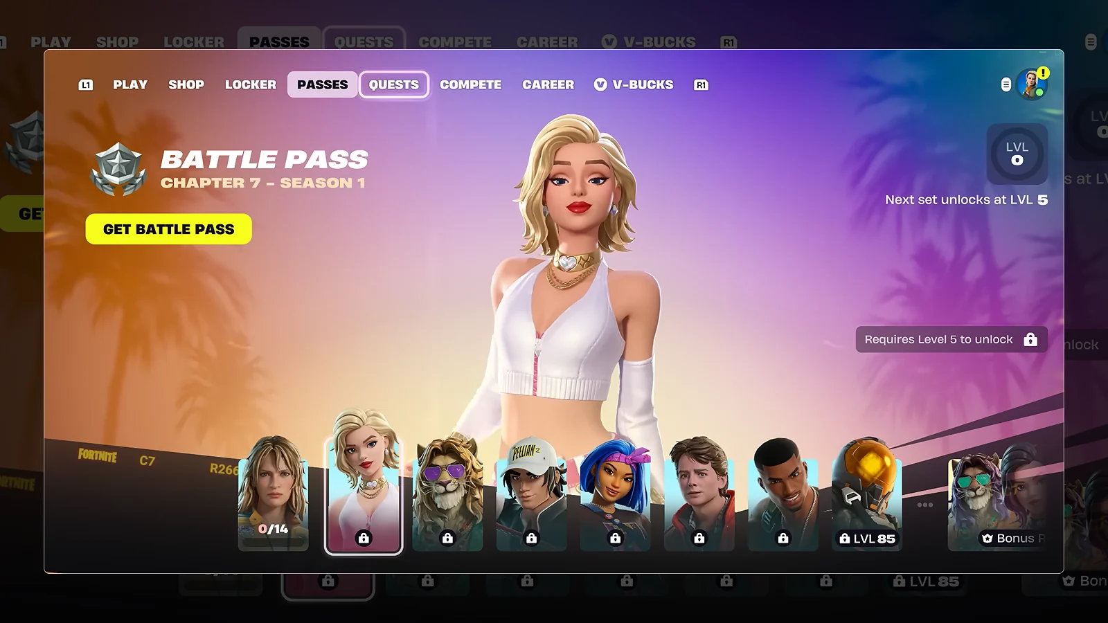 Battle pass in Fortnite