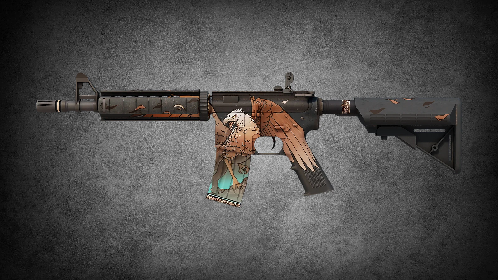 CS2 M4A4 Griffin skin featuring a large brown and white griffin illustration on the receiver