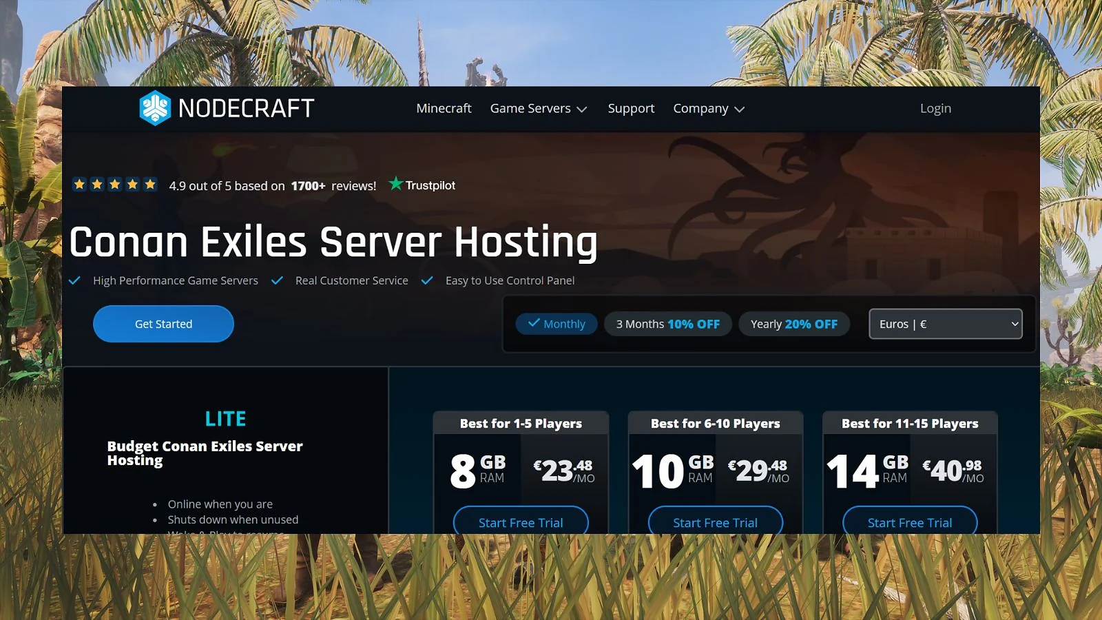 Nodecraft - Best Conan Exiles Server Hosting for Multi-Game Communities