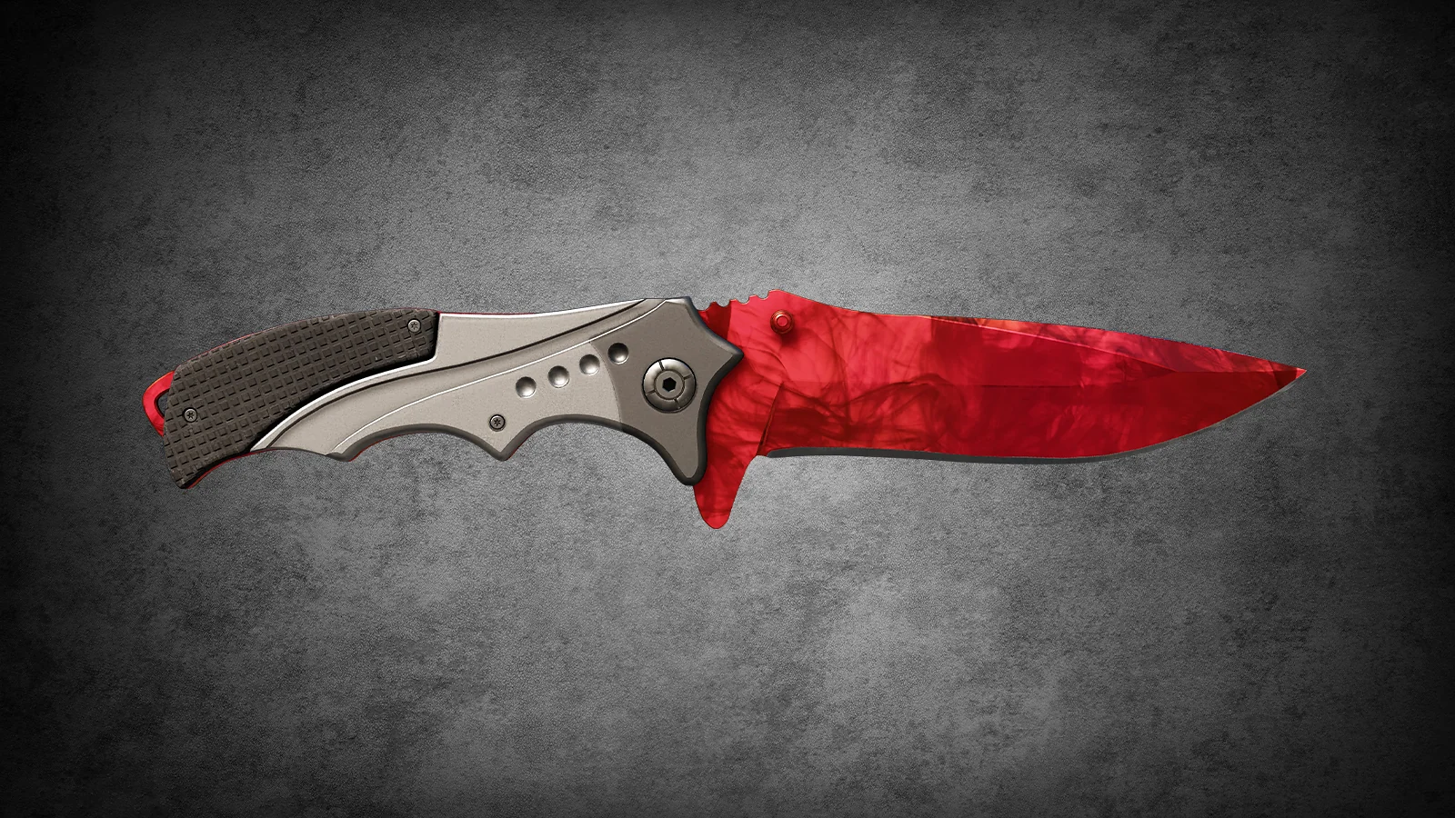 CS2 Fever Case Skin - Nomad Knife Doppler Ruby with a vibrant, translucent red marble-patterned blade