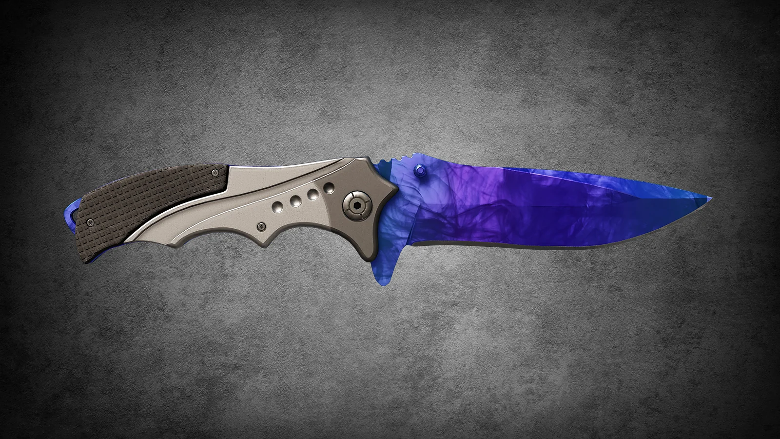 CS2 Fever Case Skin - Nomad Knife Doppler Saphir with a deep, brilliant blue marble-patterned blade