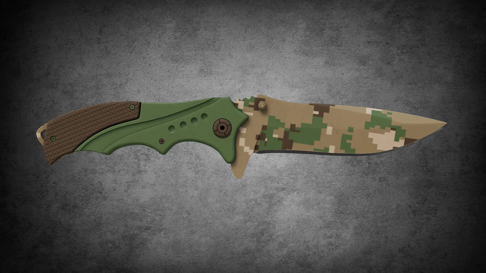 CS2 Fracture Case Knife: Nomad Knife Forest DDPAT skin featuring a digital pixelated woodland camo pattern