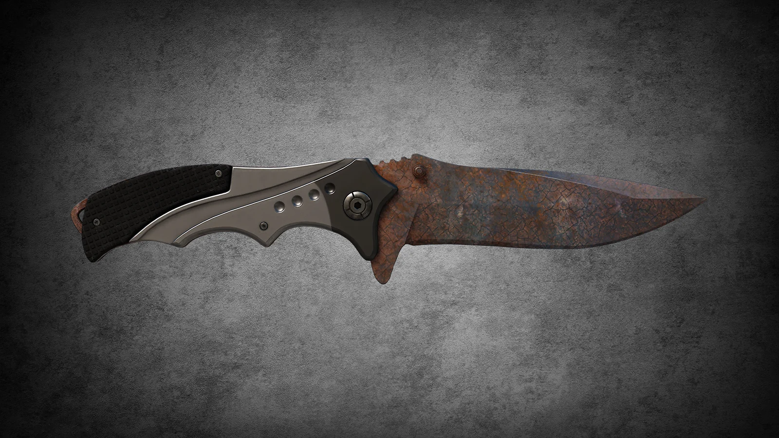 CS2 Fever Case Skin - Nomad Knife Rostschicht with a weathered, textured orange and brown oxidized metal finish