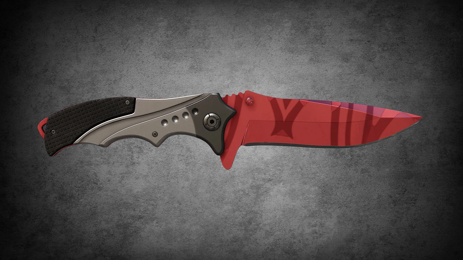 CS2 Fracture Case Knife: Nomad Knife Slaughter skin with a blood-red abstract geometric pattern