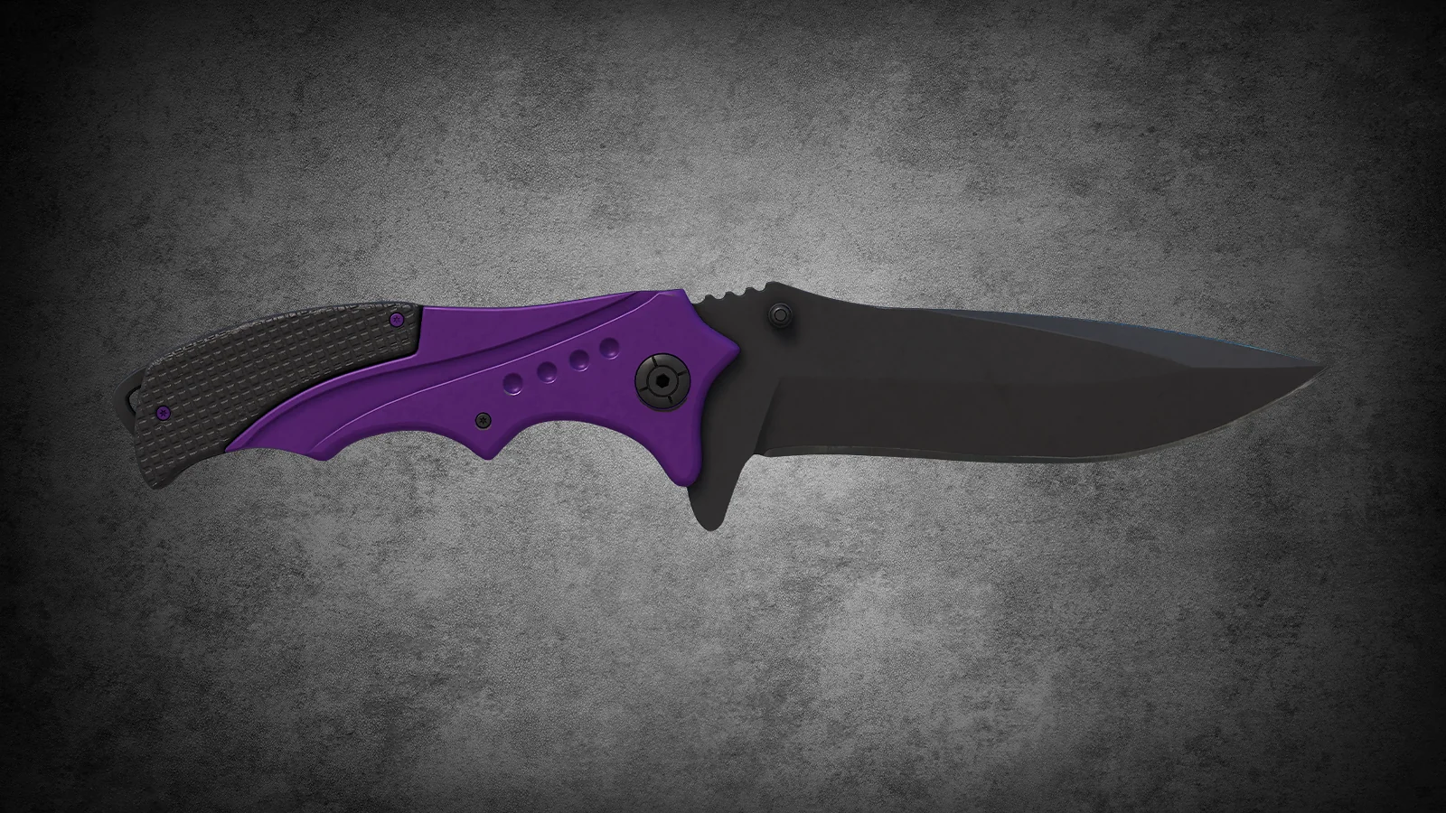CS2 Fever Case Skin - Nomad-Messer Ultraviolet with a matte black blade and a vibrant purple handle accent