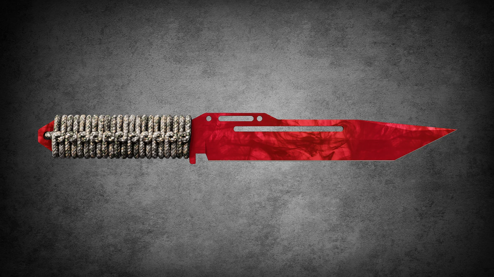 CS2 Fever Case Skin - Paracord-Messer Doppler Ruby with a vibrant, translucent red marble-patterned blade
