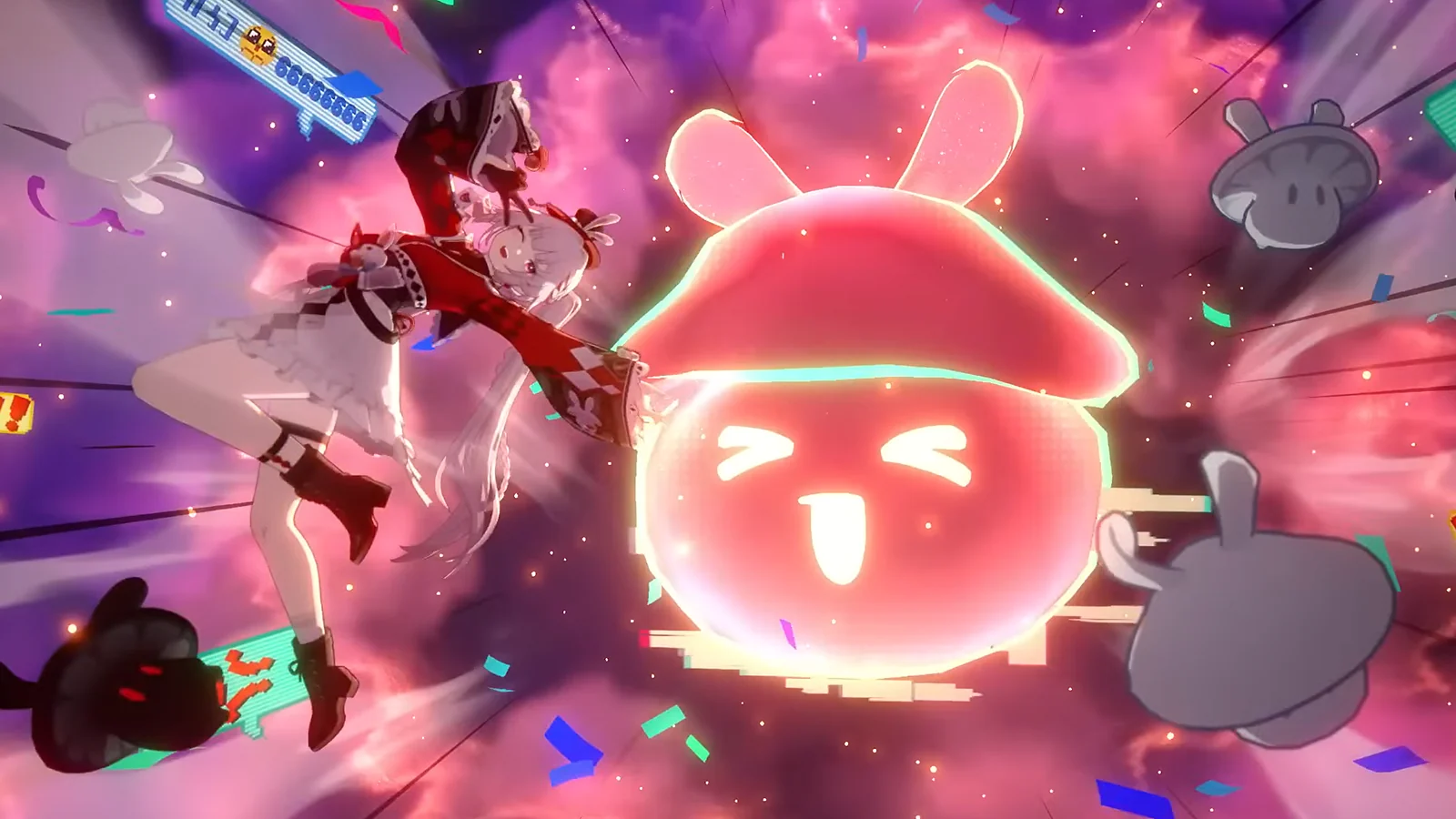 Sparxie activating a vibrant combat ability with a giant glowing mascot in Honkai: Star Rail