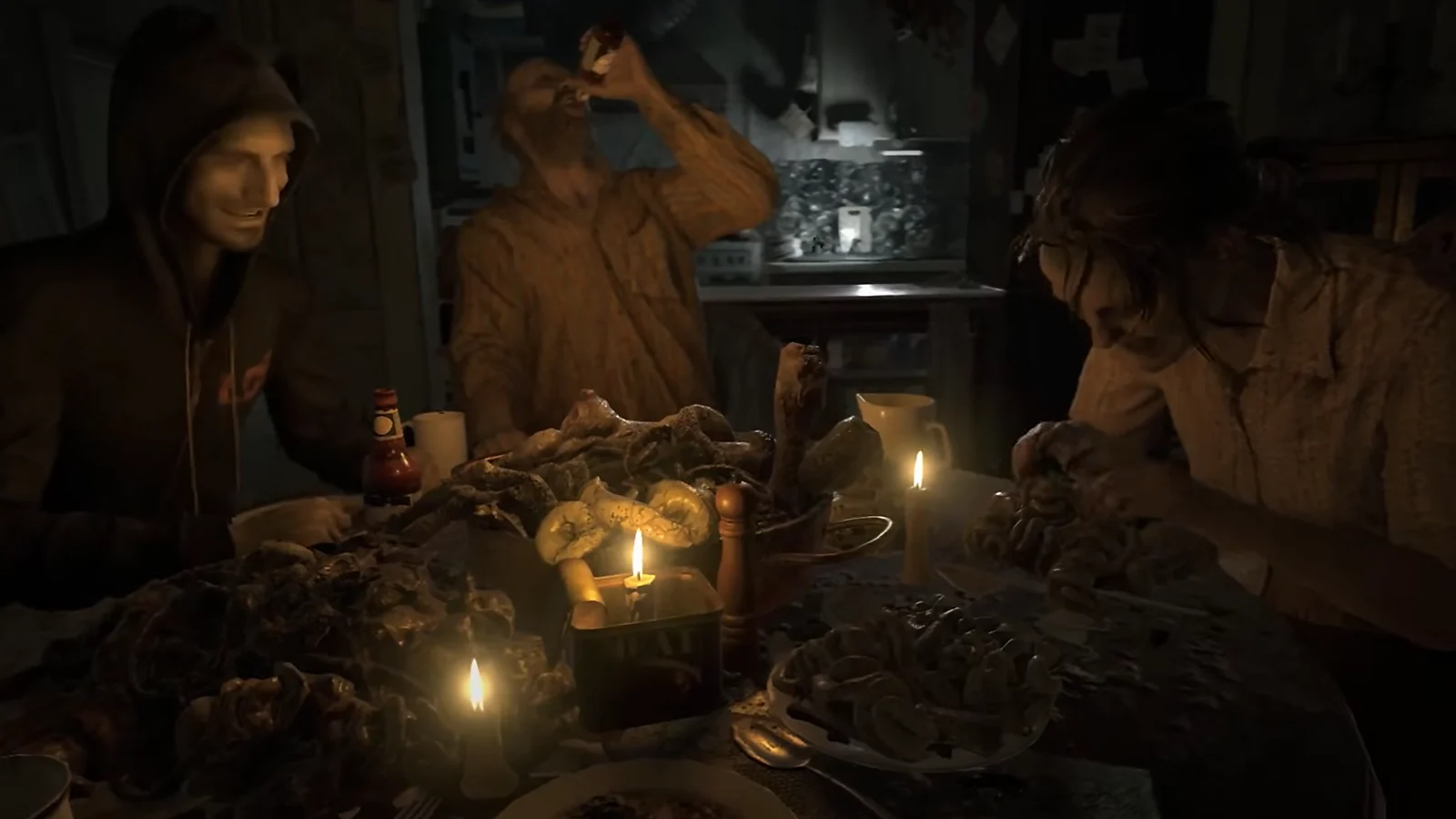 Three people at the table