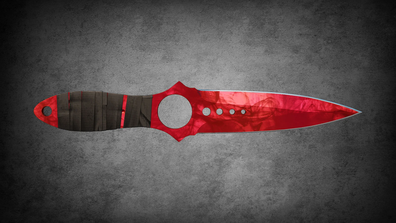 CS2 Fever Case Skin - Skelettmesser Doppler Ruby with a vibrant, translucent red marble-patterned blade