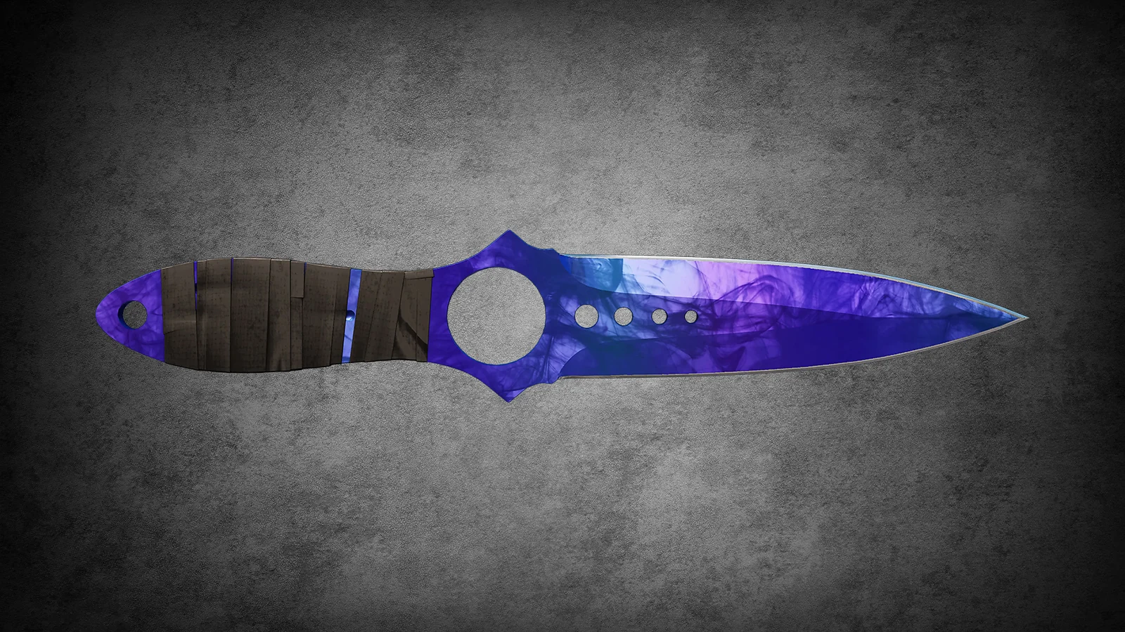 CS2 Fever Case Skin - Skelettmesser Doppler Sapphire with a deep, brilliant blue marble-patterned blade