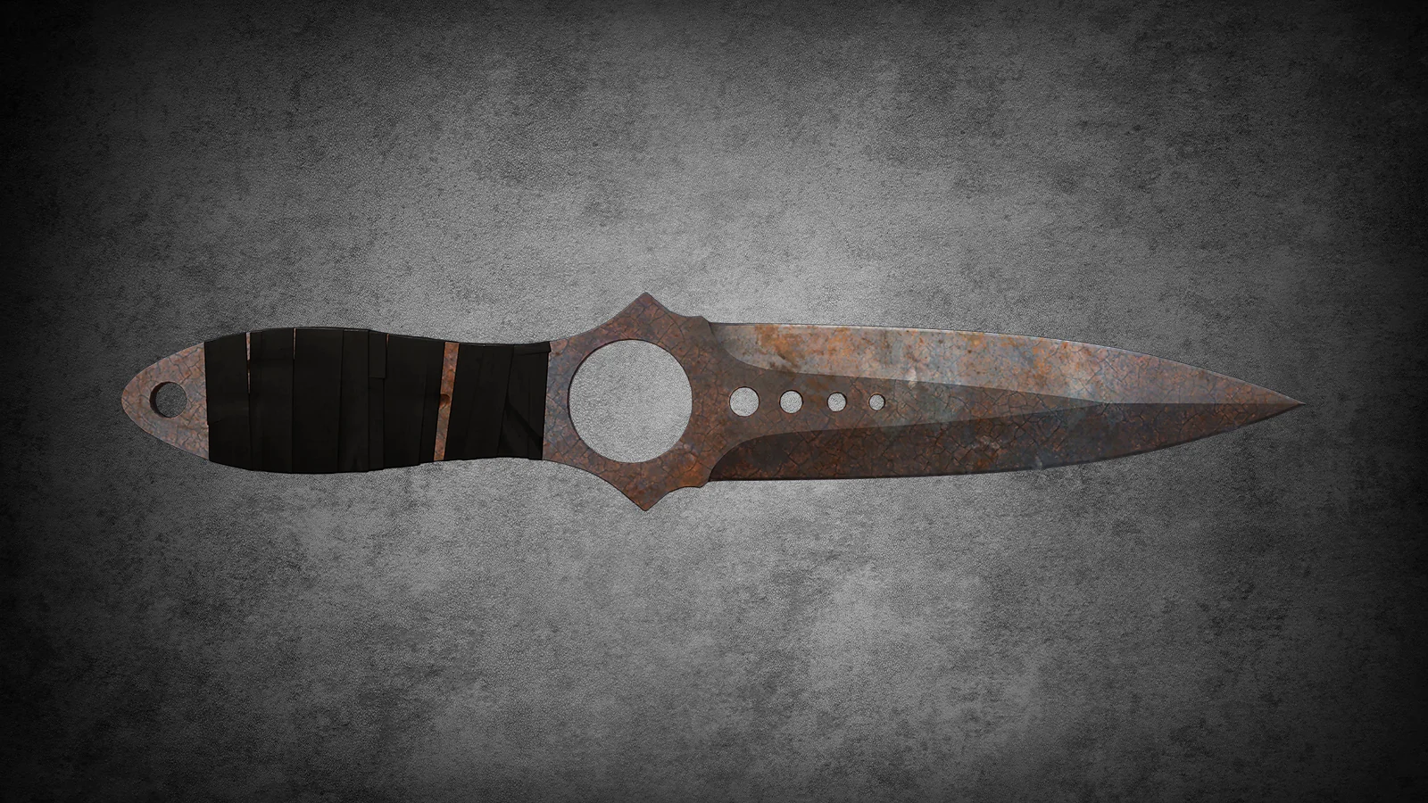 CS2 Fever Case Skin - Skelettmesser mit Rostschicht with a weathered, textured orange and brown oxidized metal finish