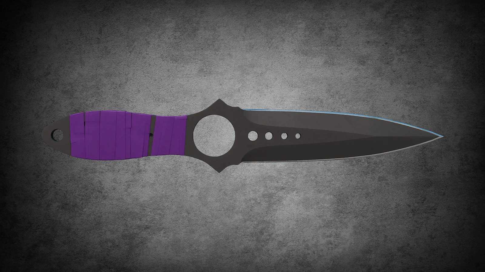 CS2 Fever Case Skin - Skelettmesser Ultraviolett with a matte black blade and a vibrant purple wrapped handle
