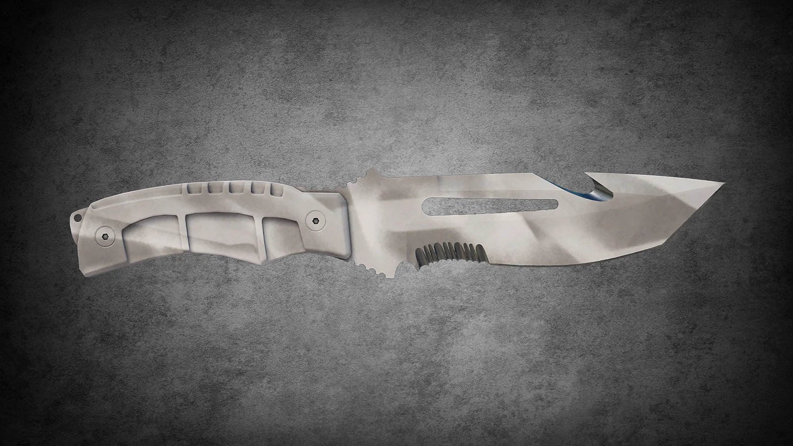 CS2 Fracture Case Knife: Survival Knife Urban Masked skin featuring a white and grey urban camo pattern