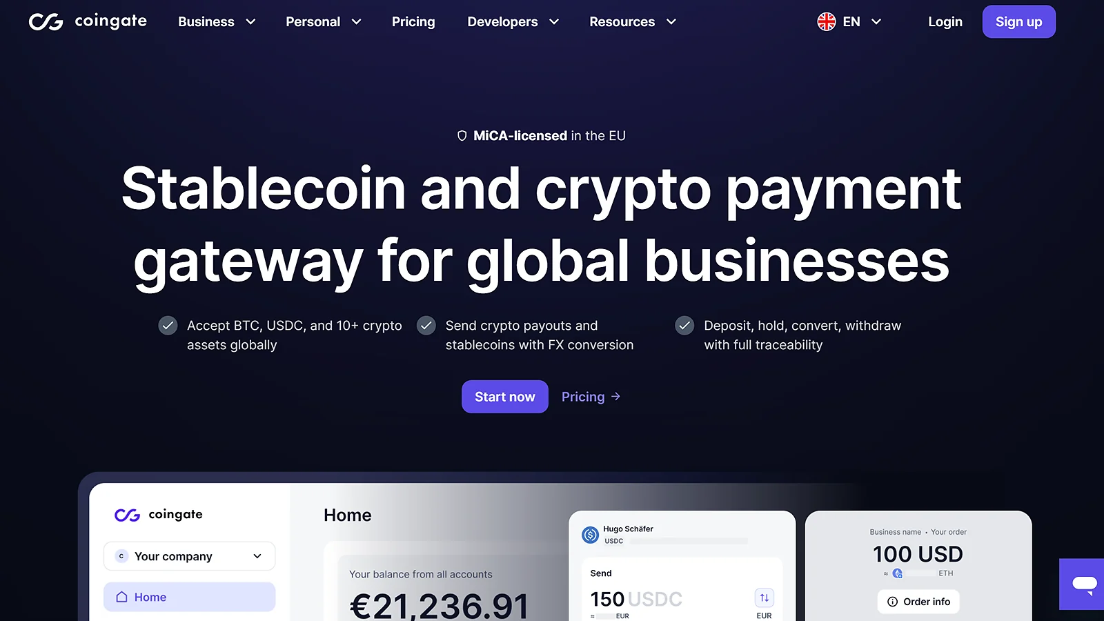 CoinGate - Best Crypto Rate (Zero ToS Risk)