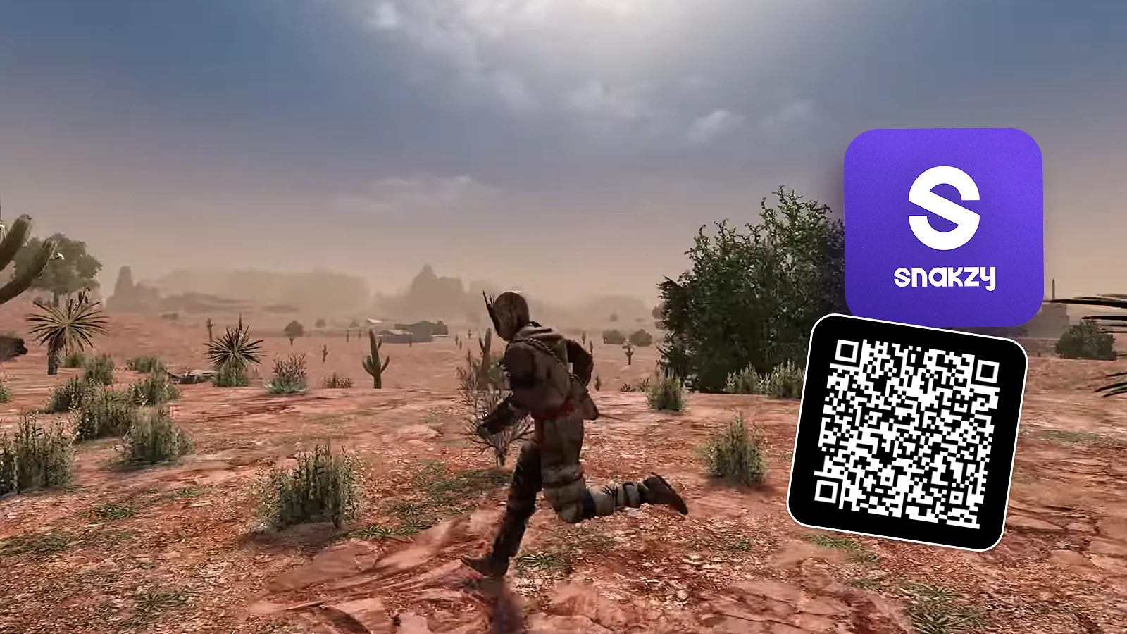 Snakzy app QR code and logo for redeeming 7 Days to Die free