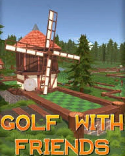 Imagen de portada del campo de minigolf con temática de molinos de viento de «Juega al golf con tus amigos»