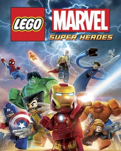LEGO Marvel Super Heroes cover art featuring the game's Marvel hero roster