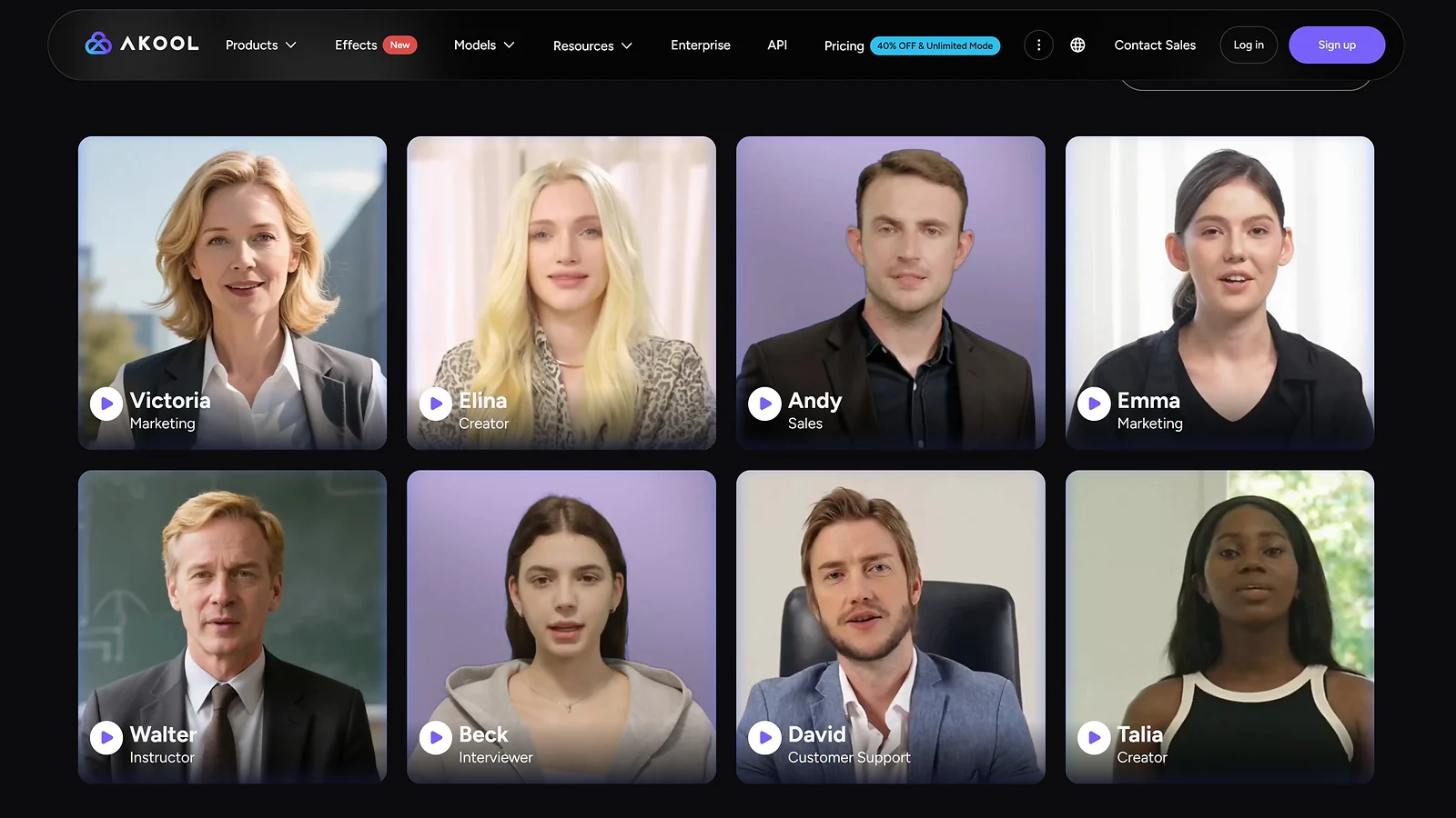 AI Avatar Video Generator Akool AI: Digital avatars for Marketing, Sales, and Customer Support