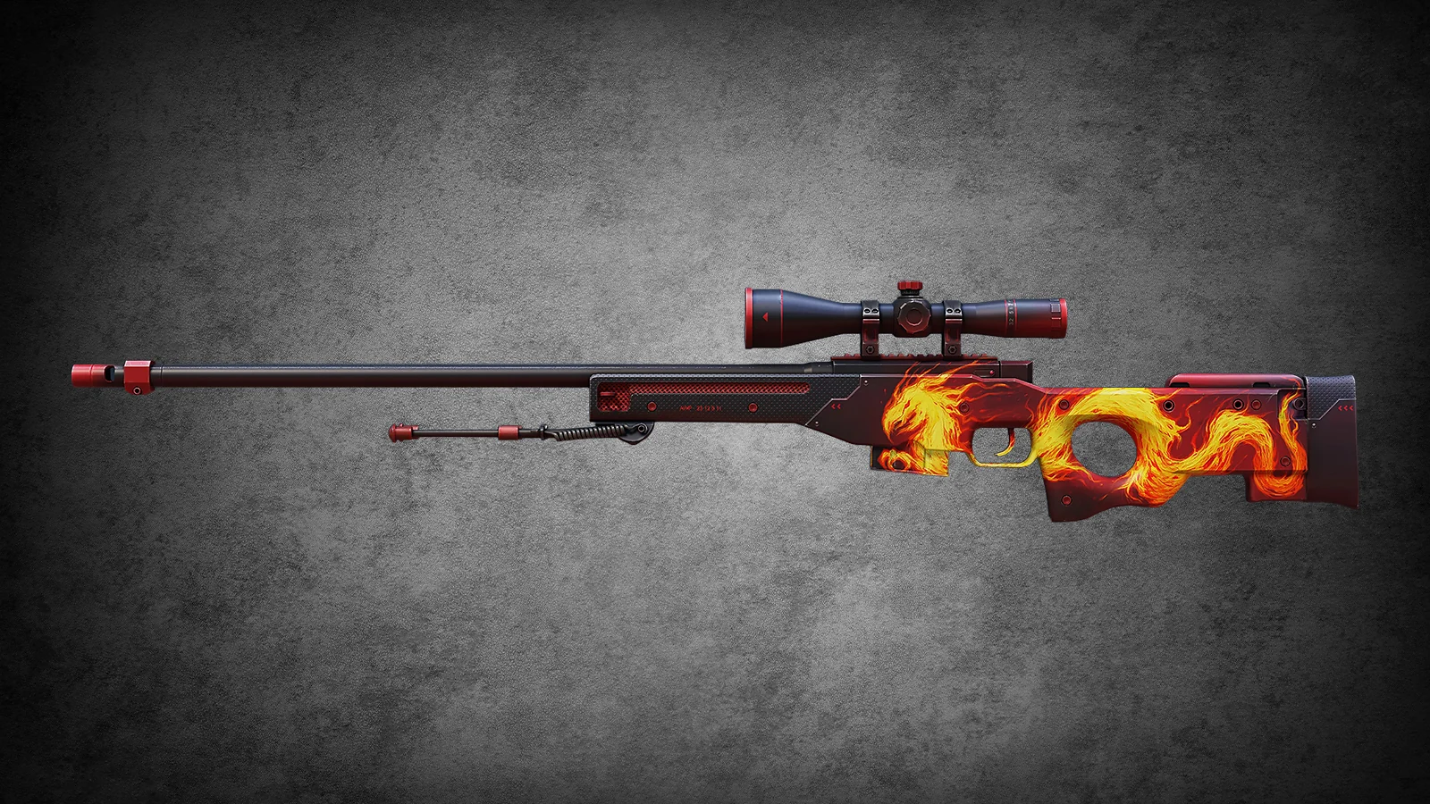 Red AWP CS2 skin - Wildfire