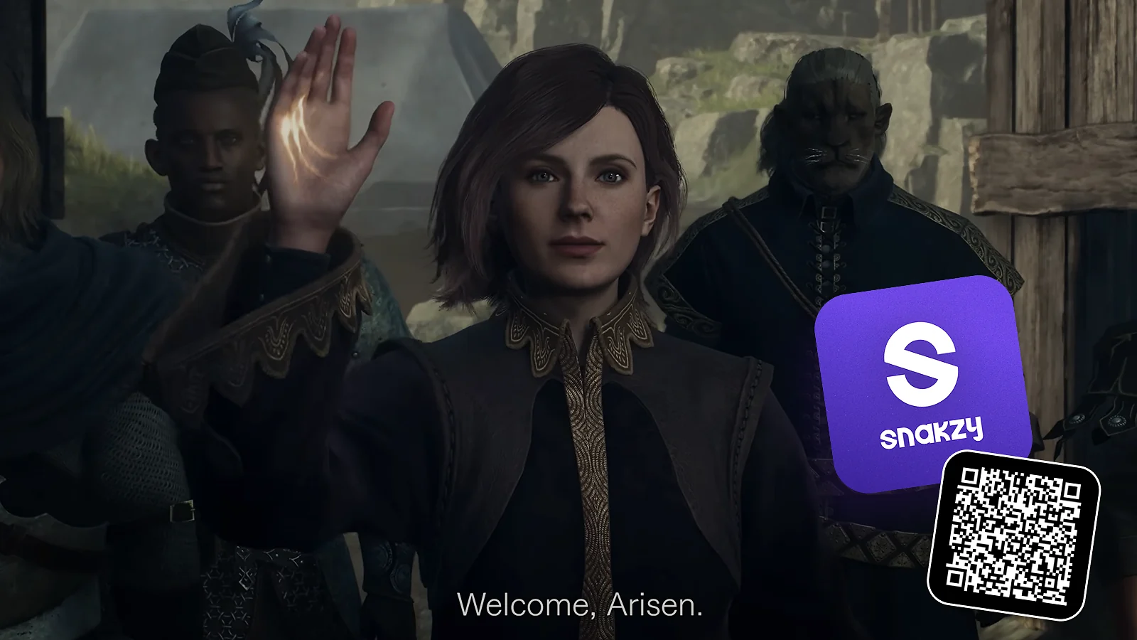 Descargar la aplicación Snakzy mediante un código QR para conseguir recompensas de Dragon's Dogma 2