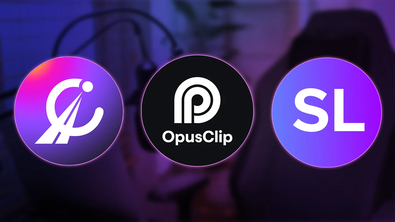 Logos for Eklipse, OpusClip, and StreamLadder AI clipping tools for gaming content.