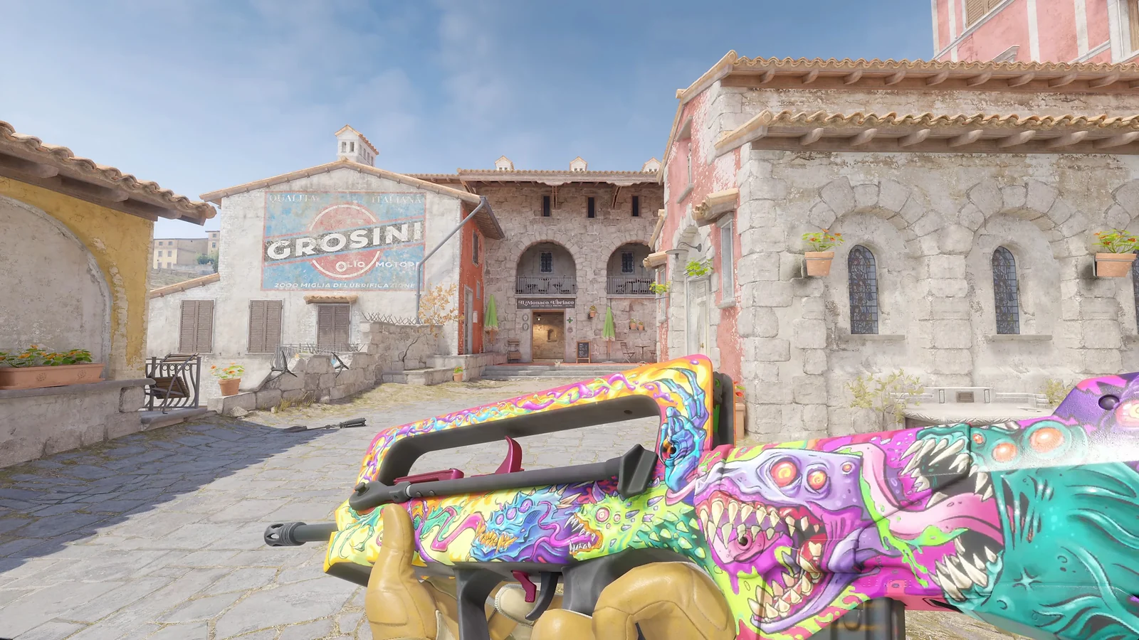CS2 in-game view of FAMAS Bad Trip Fever Case skin