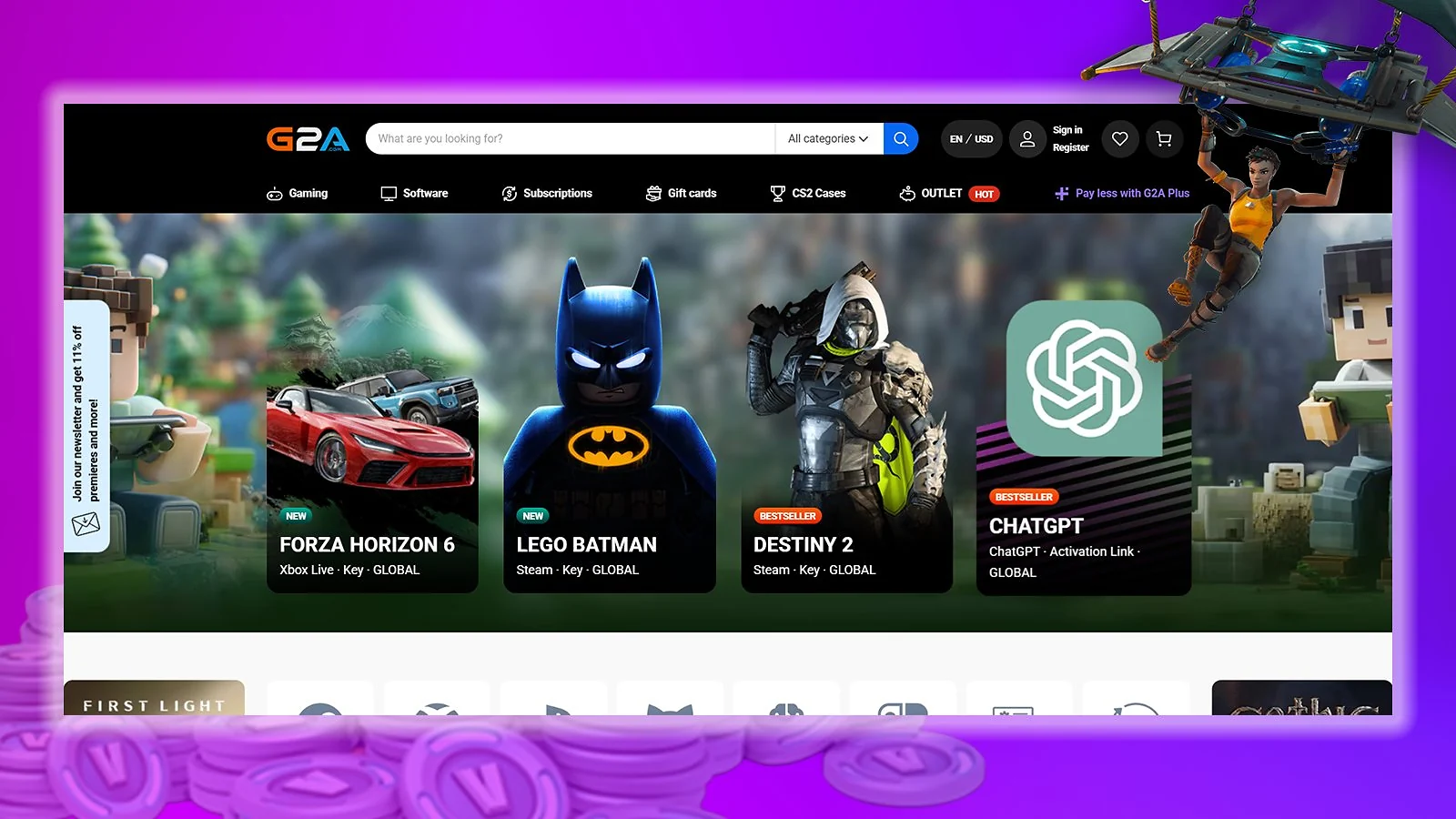 G2A - Best Sites to Buy V-Bucks Online for the Largest Global Marketplace