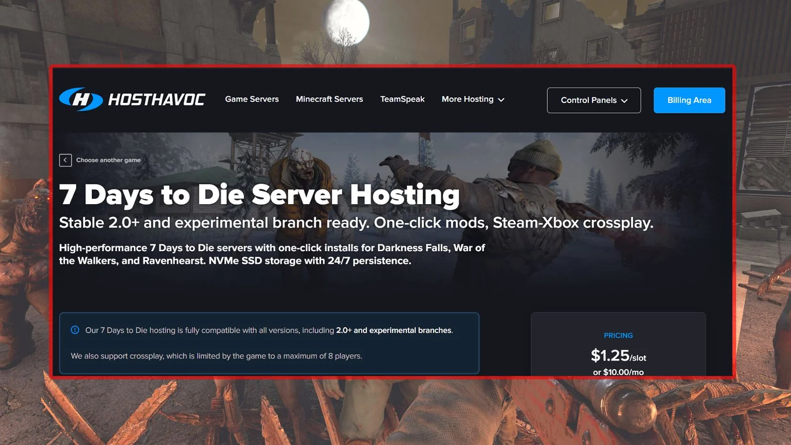 Host Havoc - Best 7 Days to Die Server Hosting for Reliability
