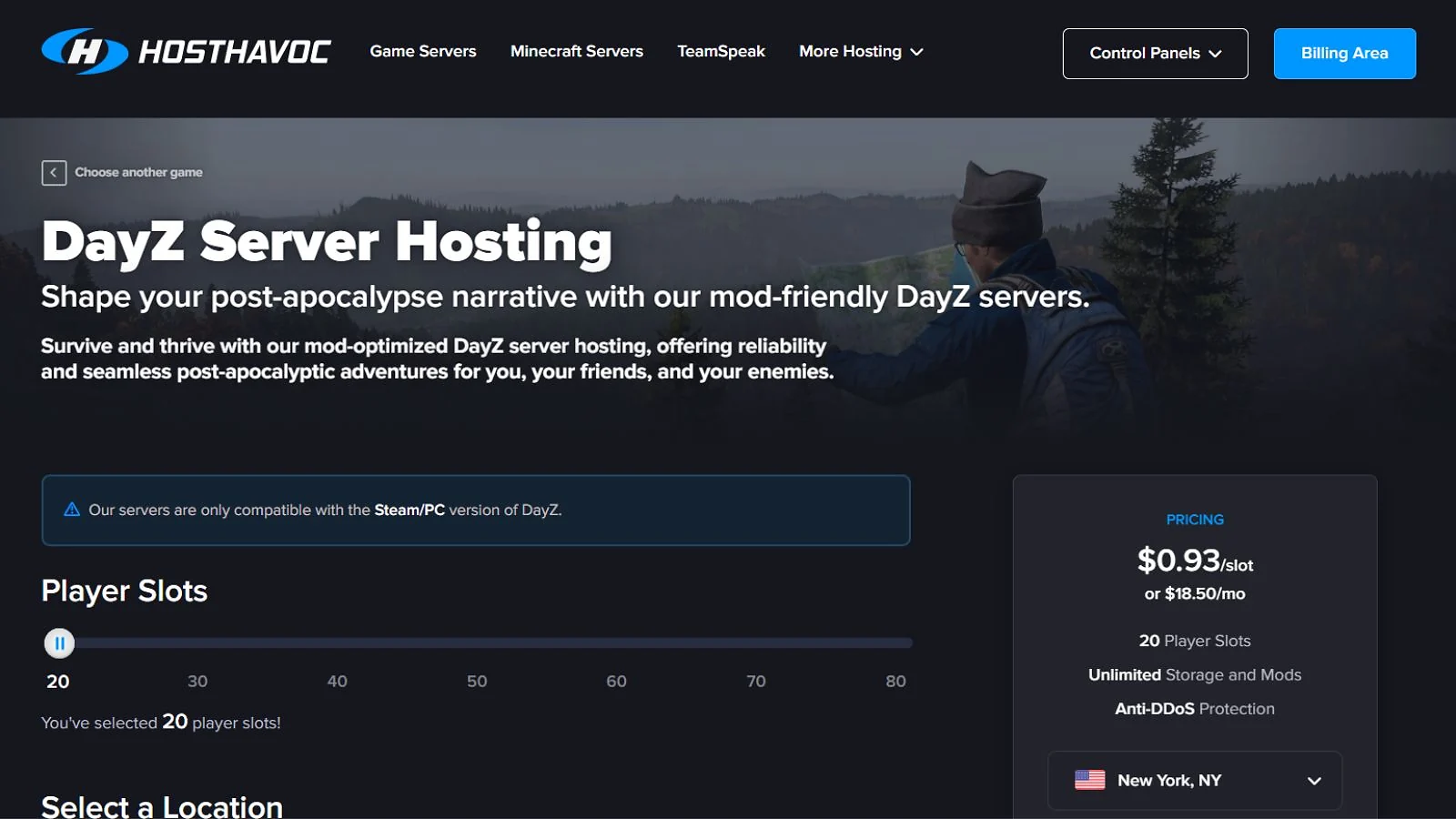 HostHavoc - Best DayZ Server Hosting for Reliability