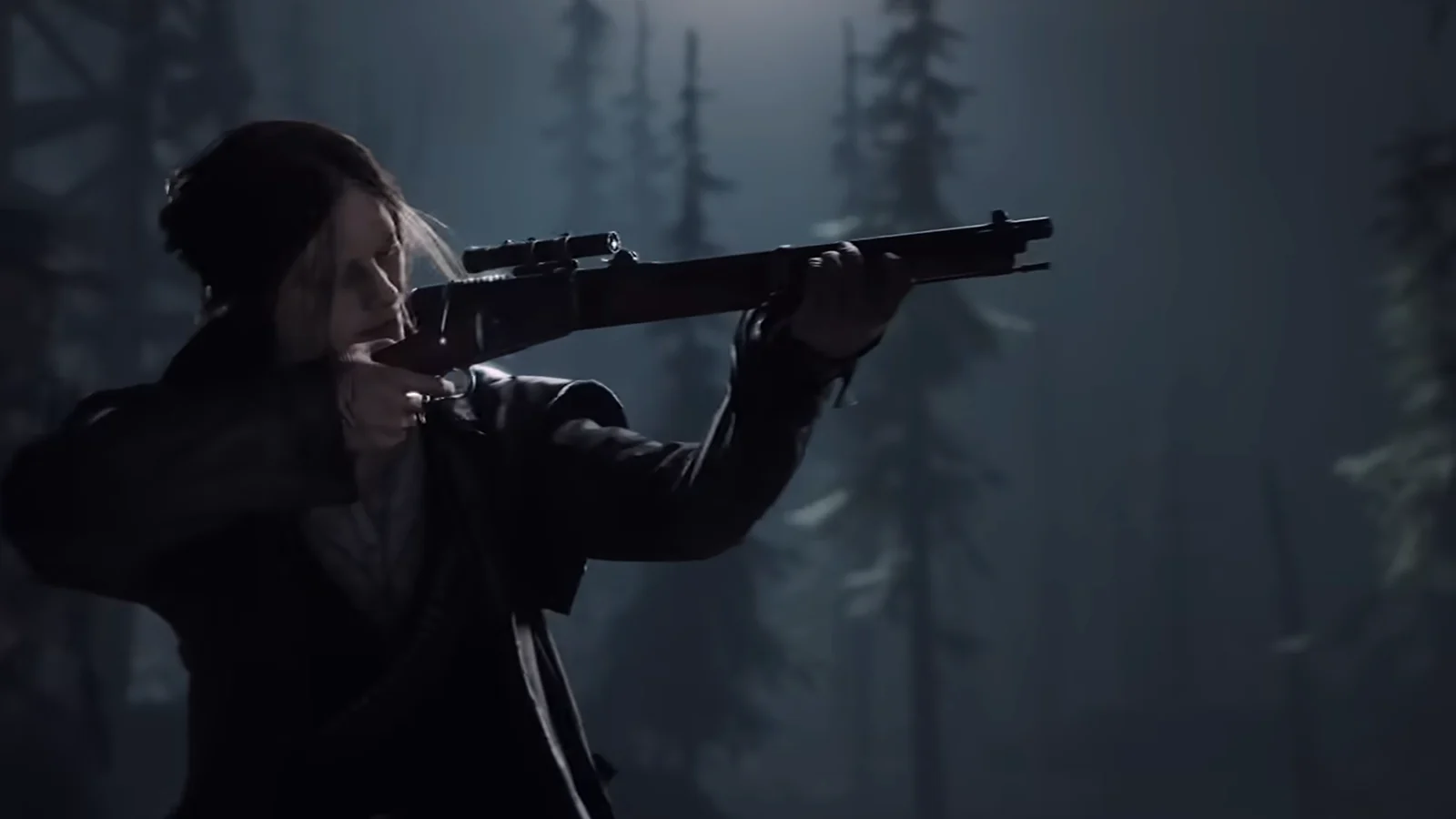 a woman with a gun