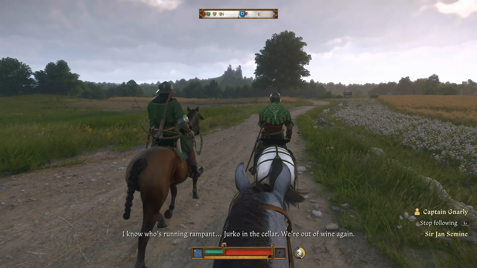 Medieval RPG: Riding horses through the countryside in Kingdom Come: Deliverance II